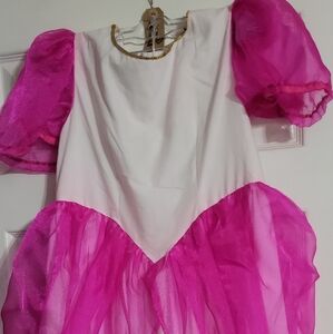 Adorable Pink and White Kids Dance Costume